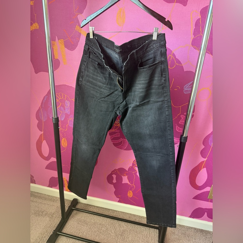 Lucky Brand Men's Black/ Dark Gray Athletic Slim Jeans